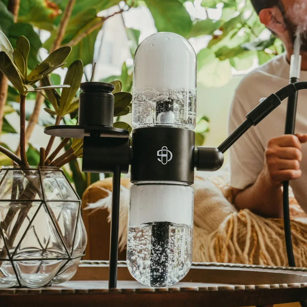360° glass gravity hookah with rotating system
