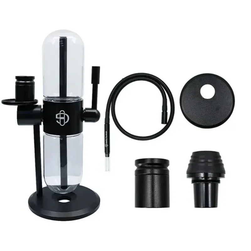 360° glass gravity hookah with rotating system
